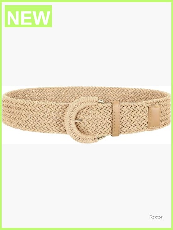 Wide Woven Rattan Raffia Braided Belt for Dresses Jeans Boho main image 6